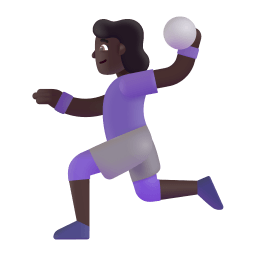 Woman Playing Handball 3d Dark icon