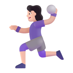 Woman Playing Handball 3d Light icon
