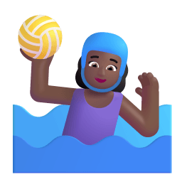 Woman Playing Water Polo 3d Medium Dark icon