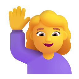 Woman Raising Hand 3d Default icon
