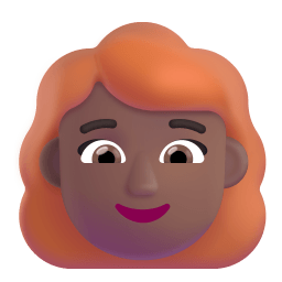 Woman Red Hair 3d Medium Dark icon
