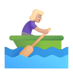 Woman Rowing Boat 3d Medium Light icon