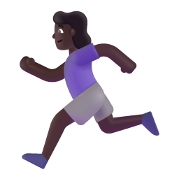Woman Running 3d Dark icon