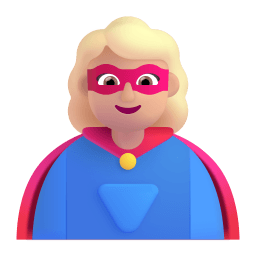 Woman Superhero 3d Medium Light icon