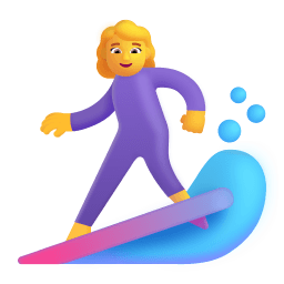 Woman Surfing 3d Default icon