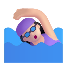 Woman Swimming 3d Light icon