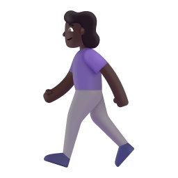 Woman Walking 3d Dark icon