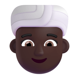 Woman Wearing Turban 3d Dark icon