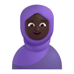 Woman With Headscarf 3d Dark icon