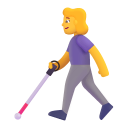 Woman With White Cane 3d Default icon