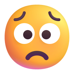Worried Face 3d icon
