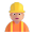 Construction Worker 3d Medium Light icon