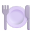 Fork And Knife With Plate 3d icon