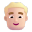 Man Blonde Hair 3d Light icon