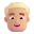Man Blonde Hair 3d Medium Light icon