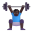 Man Lifting Weights 3d Dark icon