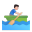 Man Rowing Boat 3d Light icon