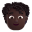 Person Curly Hair 3d Dark icon
