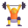 Person Lifting Weights 3d Default icon