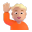 Person Raising Hand 3d Medium Light icon