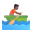 Person Rowing Boat 3d Medium Dark icon