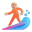 Person Surfing 3d Medium Light icon