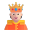 Person With Crown 3d Light icon