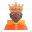 Person With Crown 3d Medium Dark icon