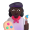 Woman Artist 3d Dark icon