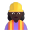 Woman Construction Worker 3d Dark icon