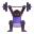 Woman Lifting Weights 3d Dark icon