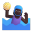 Woman Playing Water Polo 3d Dark icon