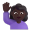 Woman Raising Hand 3d Dark icon
