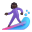 Woman Surfing 3d Dark icon