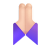 Folded-Hands-3d-Light icon