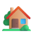 House-With-Garden-3d icon