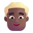 Man Blonde Hair 3d Medium Dark icon