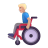 Man In Manual Wheelchair 3d Medium Light icon