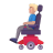 Man In Motorized Wheelchair 3d Medium Light icon