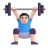 Man-Lifting-Weights-3d-Light icon