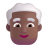Man White Hair 3d Medium Dark icon