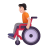 Person-In-Manual-Wheelchair-3d-Light icon