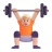 Person Lifting Weights 3d Medium Light icon