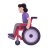 Woman-In-Manual-Wheelchair-3d-Light icon