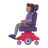 Woman-In-Motorized-Wheelchair-3d-Medium icon