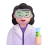 Woman-Scientist-3d-Light icon