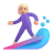 Woman Surfing 3d Medium Light icon