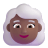 Woman White Hair 3d Medium Dark icon