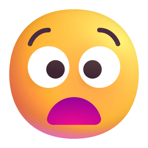 Anguished-Face-3d icon