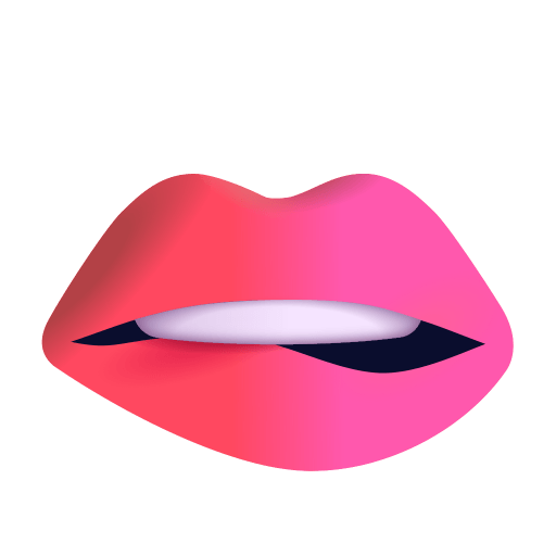 Biting-Lip-3d icon